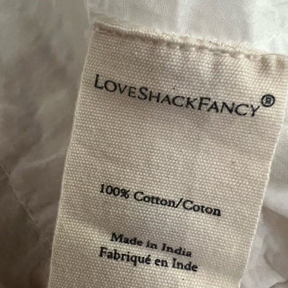 Love Shack Fancy Nora Heritage Top Size XS Antique White Romantic Victorian - Picture 7 of 7